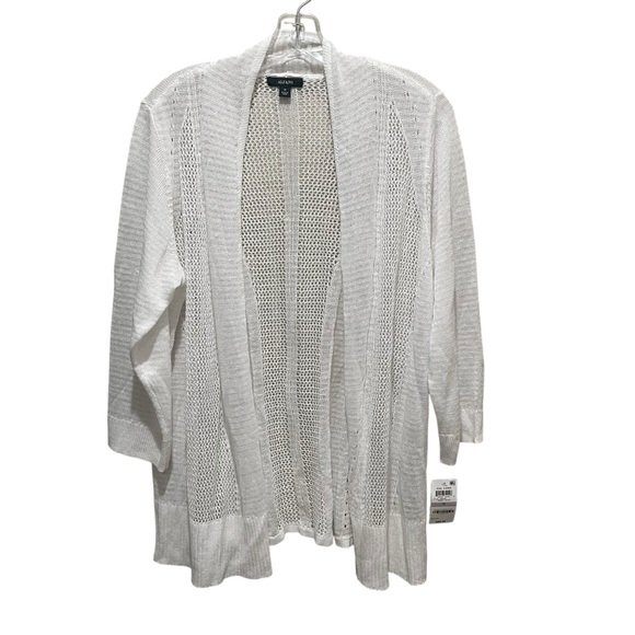 Alfani Bright White Open Front Cardigan Sweater Plus Size Women’s 1X NWT - Picture 1 of 9